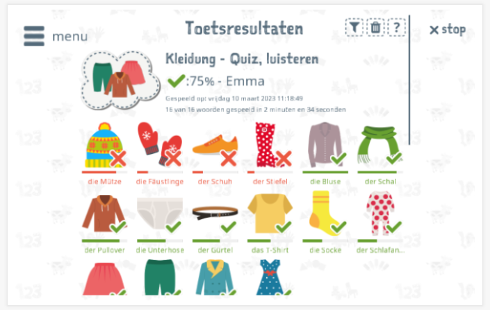plek schot Kan worden genegeerd Thema Kleding leren in het Duits - App Talen Leren Met Emma